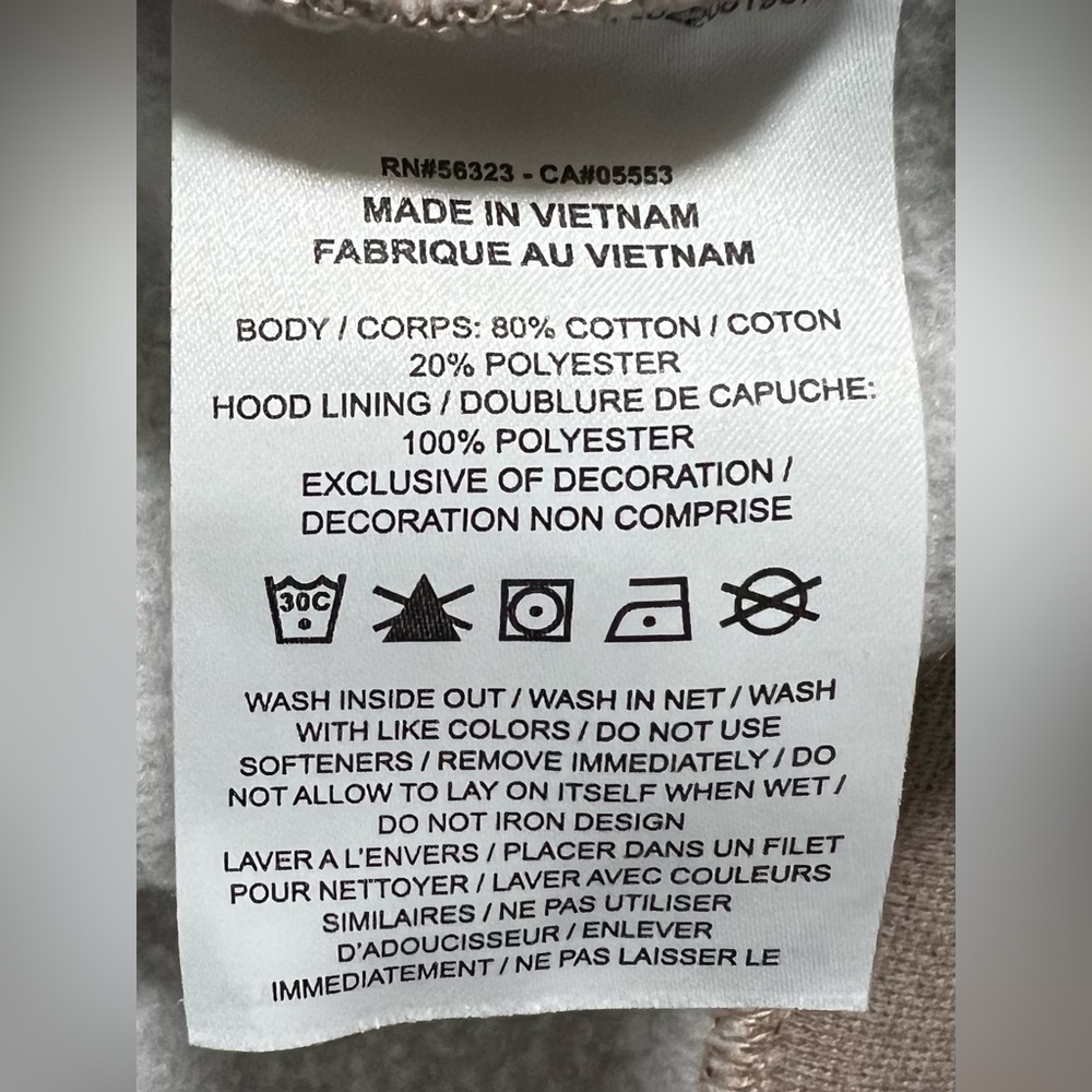 Jordan Flight Satin Lined Oversized Hoodie Gold Accents Cotton Boxy Comfy Cozy - Picture 12 of 12